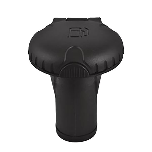 Attwood Attwood Deck Fills f/Pressure Relief Systems - Straight Body - Scalloped Black Plastic Cap 99DFPVSB1S - main